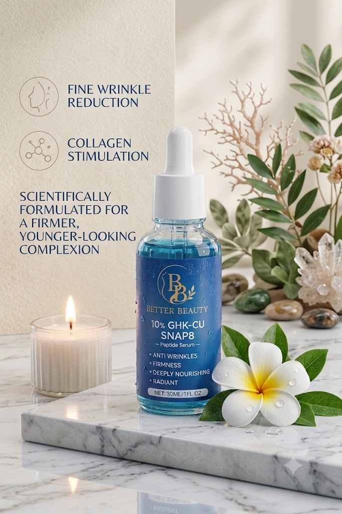 GHK-Cu 10% Copper Peptide & SNAP-8 Face Serum - Anti-Aging, Firming & Repairing - Better Beauty